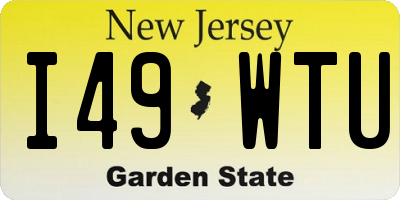 NJ license plate I49WTU