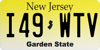 NJ license plate I49WTV