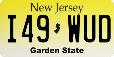NJ license plate I49WUD