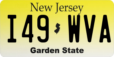 NJ license plate I49WVA