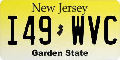 NJ license plate I49WVC