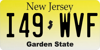NJ license plate I49WVF