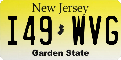 NJ license plate I49WVG