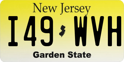 NJ license plate I49WVH