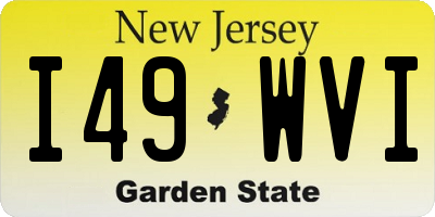 NJ license plate I49WVI