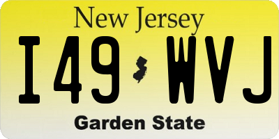 NJ license plate I49WVJ