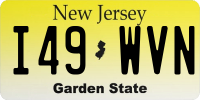 NJ license plate I49WVN