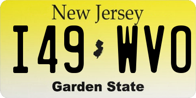 NJ license plate I49WVO