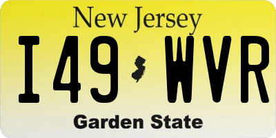 NJ license plate I49WVR