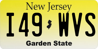 NJ license plate I49WVS