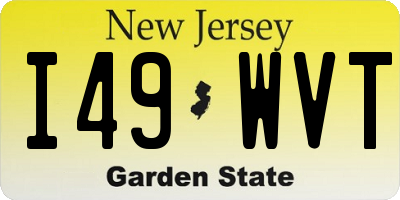 NJ license plate I49WVT