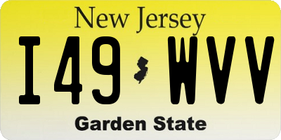 NJ license plate I49WVV