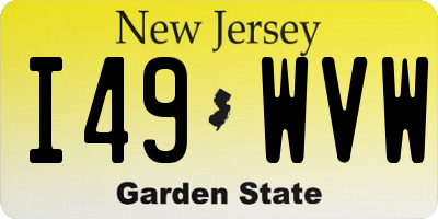 NJ license plate I49WVW