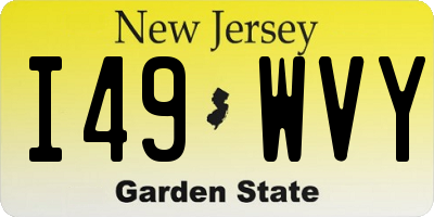 NJ license plate I49WVY