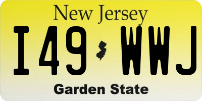 NJ license plate I49WWJ