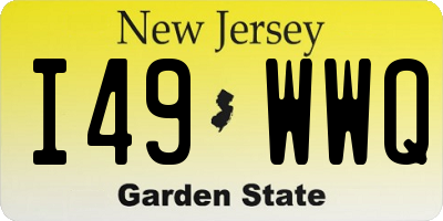 NJ license plate I49WWQ