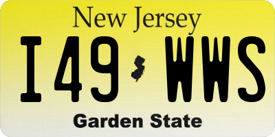NJ license plate I49WWS