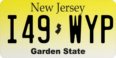 NJ license plate I49WYP