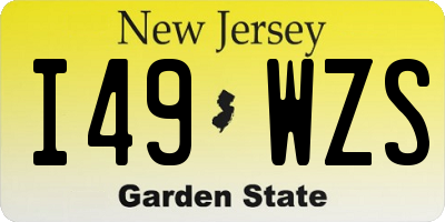 NJ license plate I49WZS