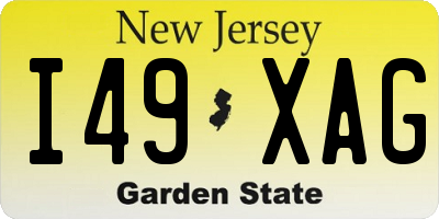 NJ license plate I49XAG