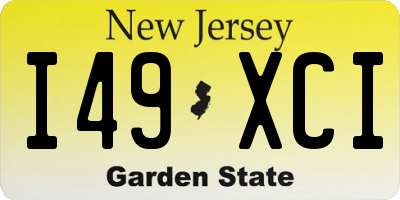 NJ license plate I49XCI
