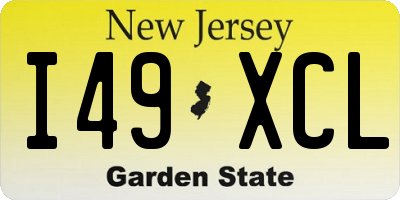 NJ license plate I49XCL