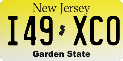 NJ license plate I49XCO