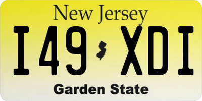 NJ license plate I49XDI