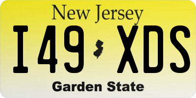 NJ license plate I49XDS