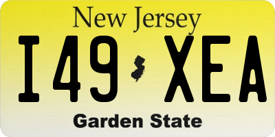 NJ license plate I49XEA
