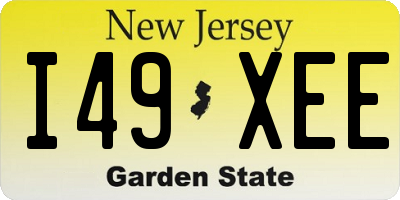 NJ license plate I49XEE