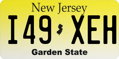 NJ license plate I49XEH