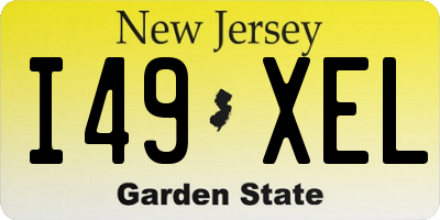 NJ license plate I49XEL
