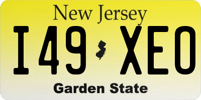 NJ license plate I49XEO