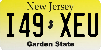 NJ license plate I49XEU