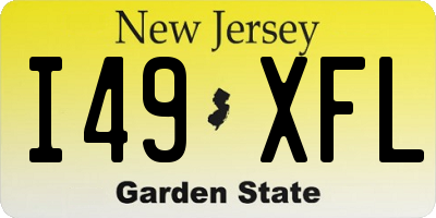 NJ license plate I49XFL
