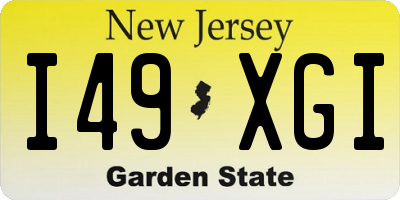 NJ license plate I49XGI