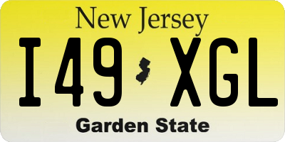 NJ license plate I49XGL