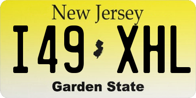 NJ license plate I49XHL