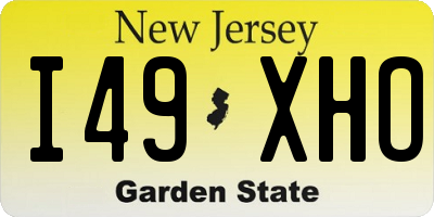 NJ license plate I49XHO
