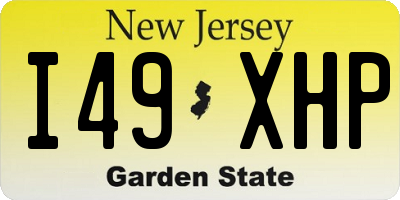 NJ license plate I49XHP