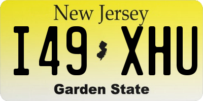 NJ license plate I49XHU