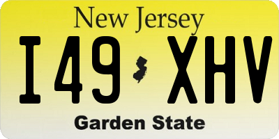 NJ license plate I49XHV