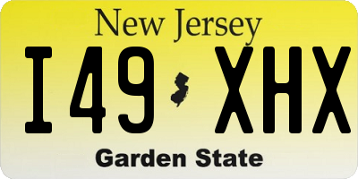 NJ license plate I49XHX