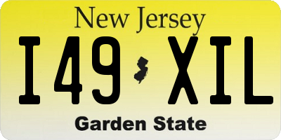 NJ license plate I49XIL
