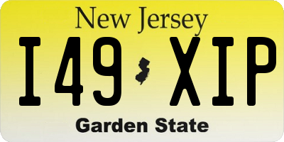 NJ license plate I49XIP