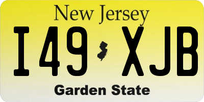 NJ license plate I49XJB