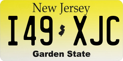 NJ license plate I49XJC