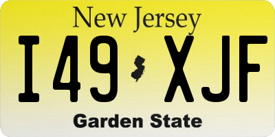 NJ license plate I49XJF