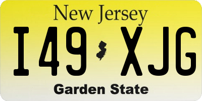 NJ license plate I49XJG